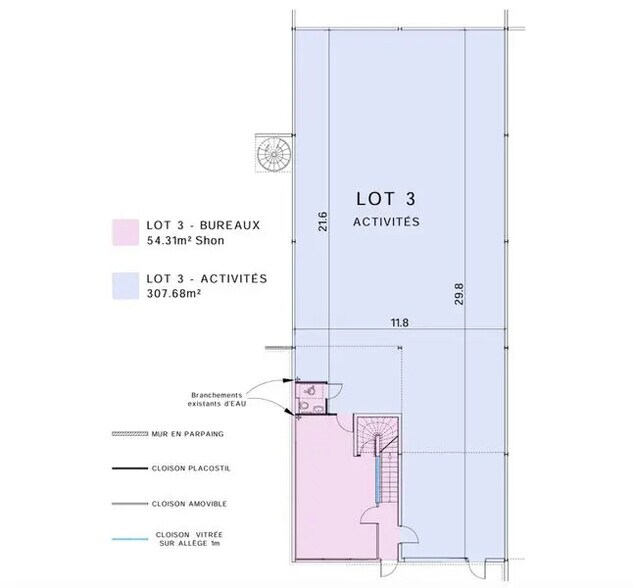 Bureau dans Aubervilliers à louer - Plan d’étage – Image 3 sur 4