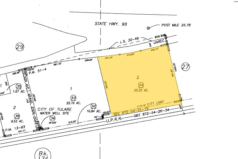 South K St, Tulare, CA à vendre Plan cadastral– Image 1 sur 2