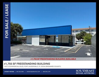 Plus de détails pour 1341 E Commercial Blvd, Fort Lauderdale, FL - Local commercial à vendre