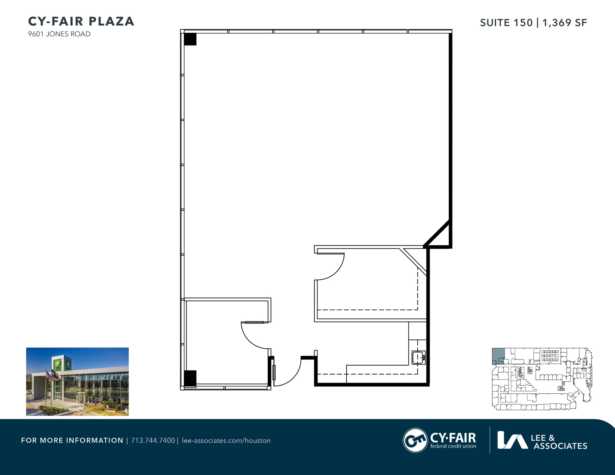 9601 Jones Rd, Houston, TX à louer Plan d’étage– Image 1 sur 1
