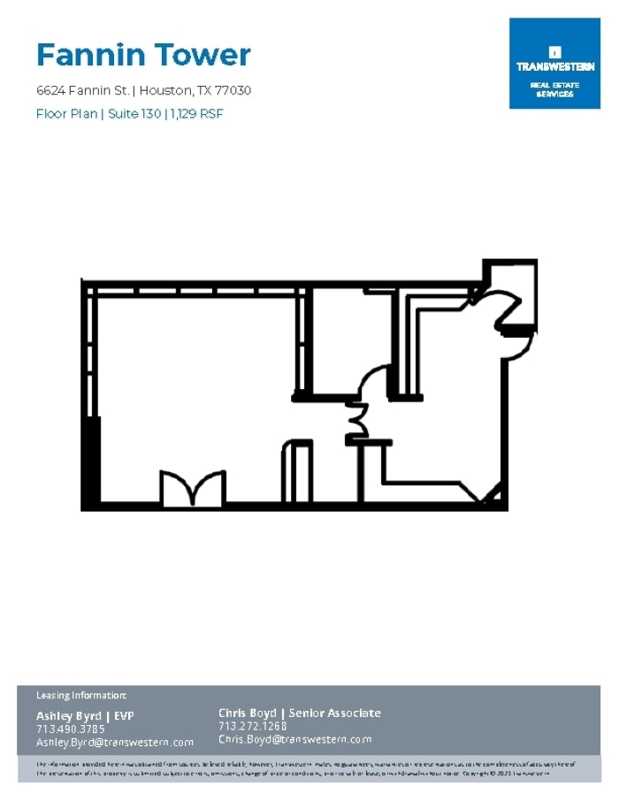 6624 Fannin St, Houston, TX à louer Plan d’étage– Image 1 sur 1