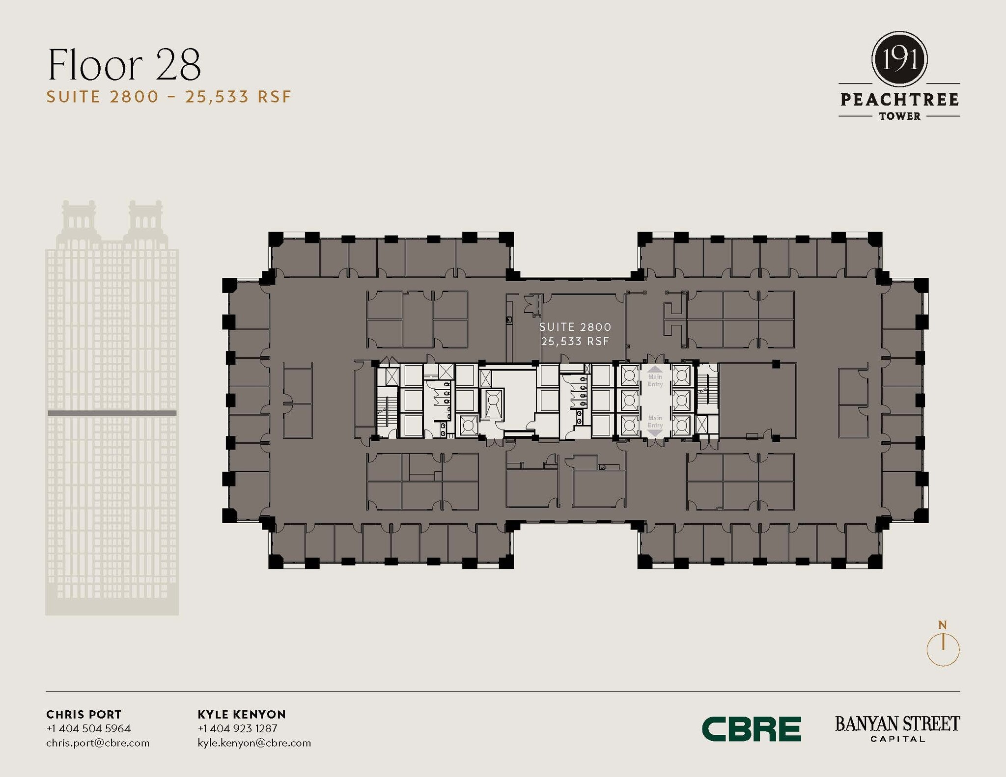 191 peachtree St NE, Atlanta, GA à louer Plan d’étage– Image 1 sur 1