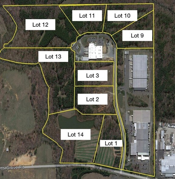 Oxford Industrial Park, Oxford, NC à vendre - Aérien – Image 2 sur 3
