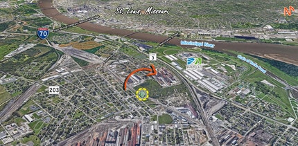 1001 College St, Madison, IL - Vue aérienne vue de carte