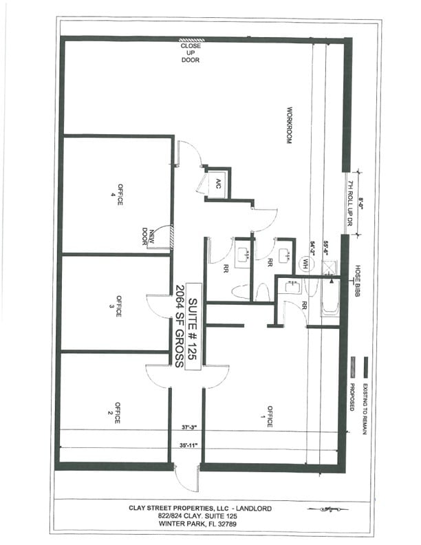 822-824 Clay St, Winter Park, FL à louer Plan d’étage– Image 1 sur 9
