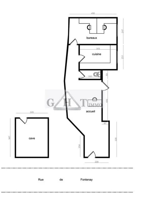 Local commercial dans Vincennes à vendre Plan d’étage– Image 1 sur 7