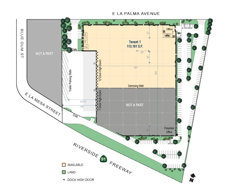 2872 E La Palma Ave, Anaheim, CA à louer Plan d’étage– Image 1 sur 2