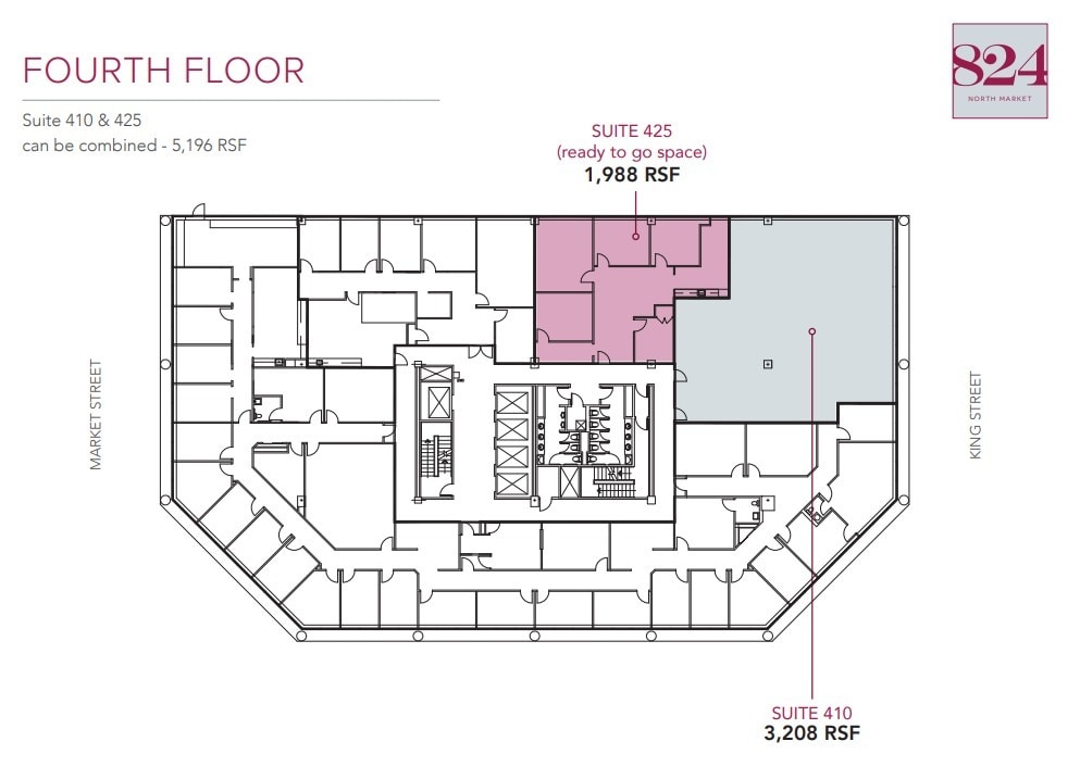 824 N Market St, Wilmington, DE à louer Plan d’étage– Image 1 sur 1