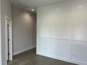 Reception with wood panel wall