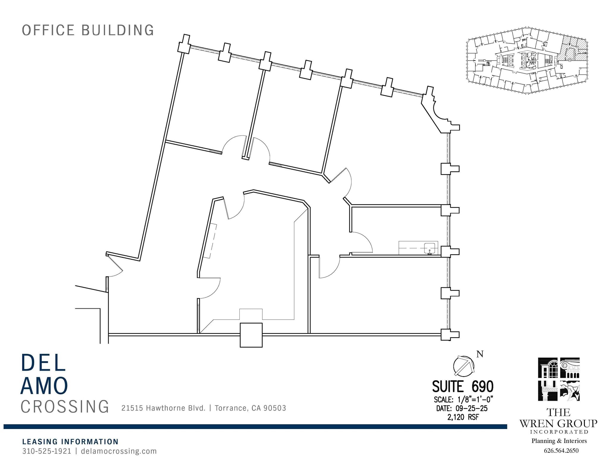 21515 Hawthorne Blvd, Torrance, CA à louer Plan d’étage– Image 1 sur 2