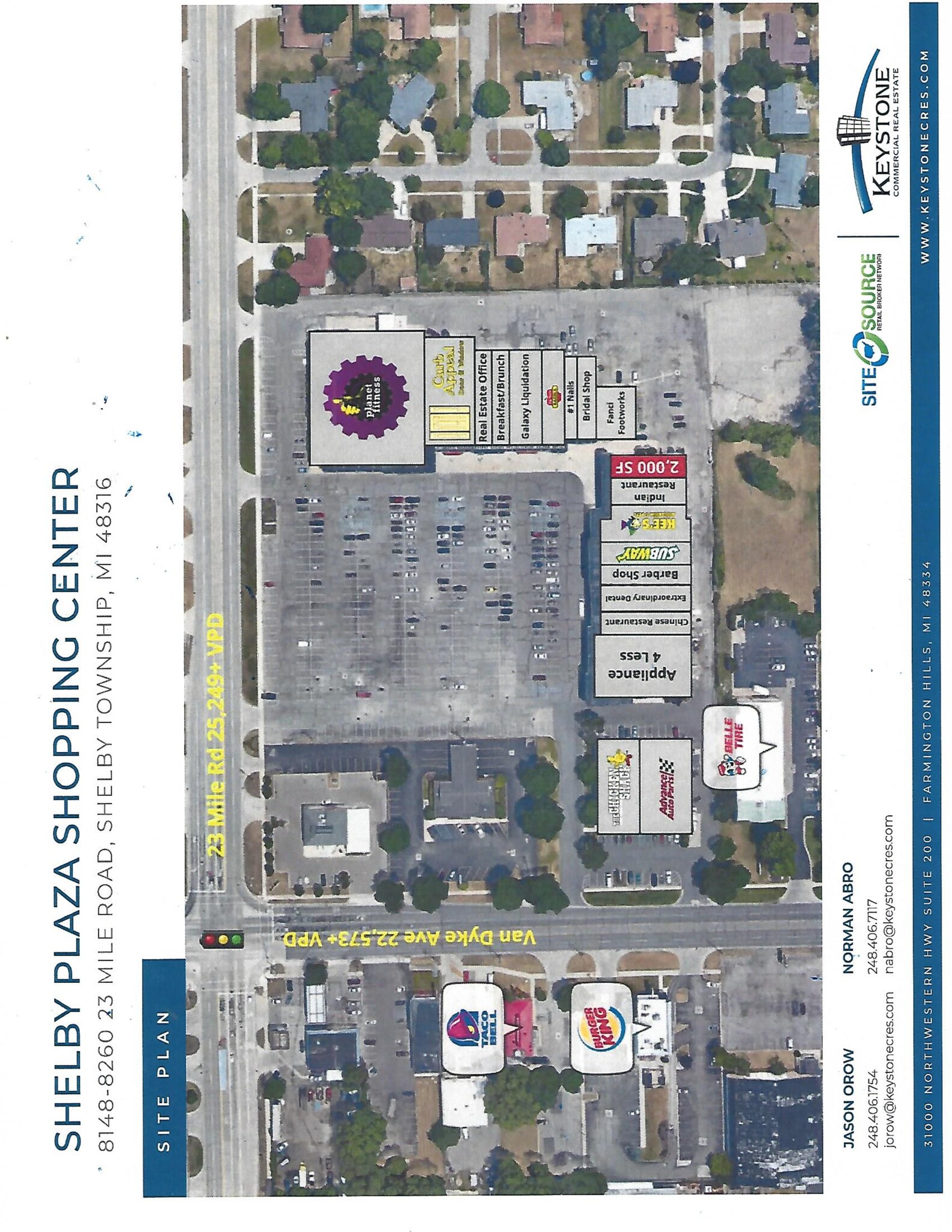 8148-8260 23 Mile Rd, Shelby Township, MI à louer Plan de site– Image 1 sur 2
