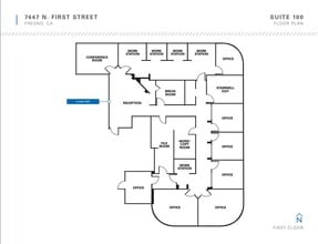 7461 N 1st St, Fresno, CA à louer Plan d’étage– Image 1 sur 1