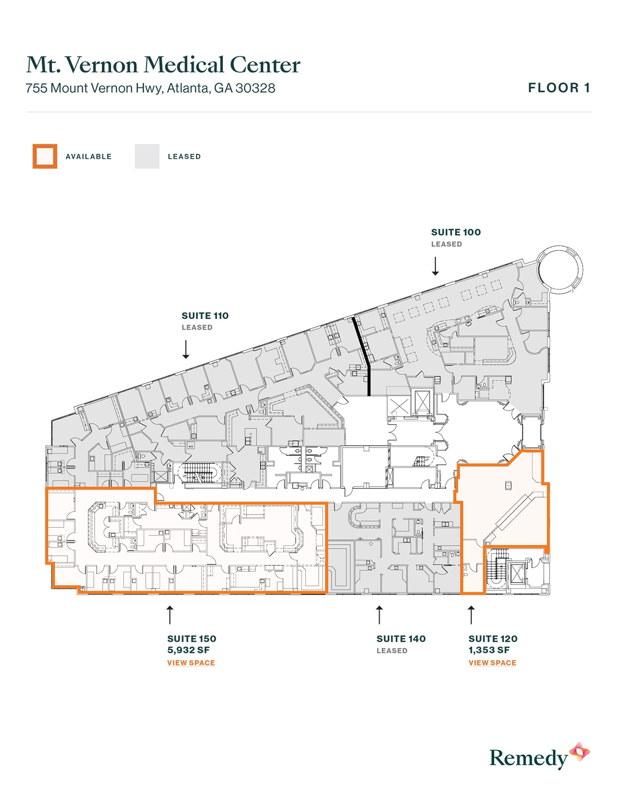 755 Mount Vernon Hwy NE, Atlanta, GA à louer Plan d’étage– Image 1 sur 33