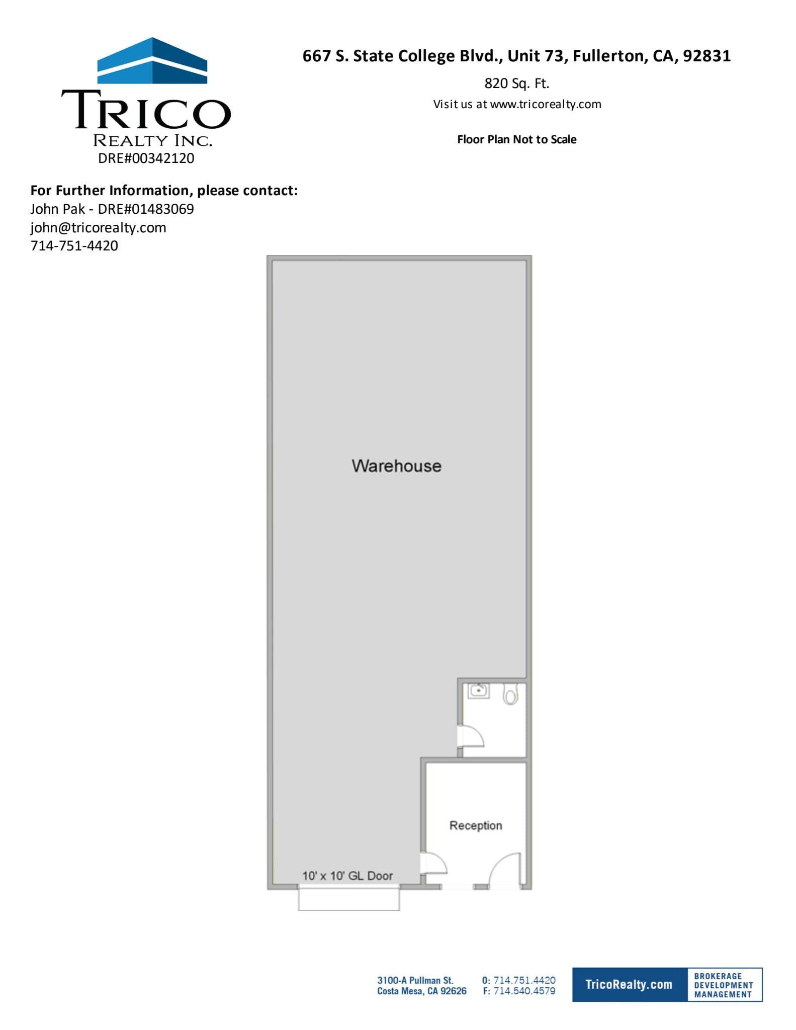 667-759 S State College Blvd, Fullerton, CA à louer Plan d’étage– Image 1 sur 1