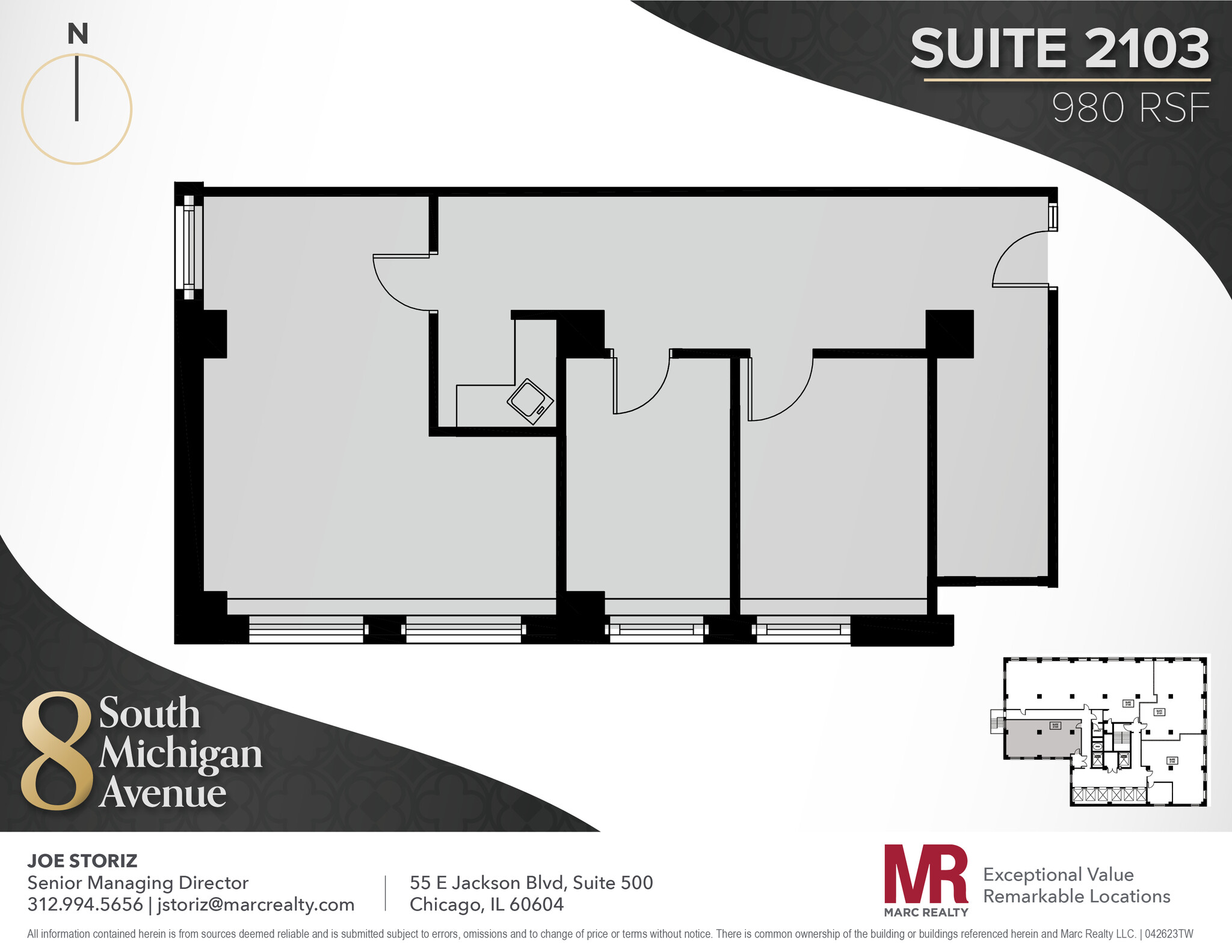 8 S Michigan Ave, Chicago, IL à louer Plan d’étage– Image 1 sur 1