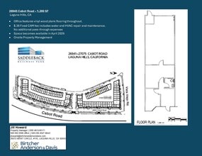 26941 Cabot Rd, Laguna Hills, CA à louer Plan d’étage– Image 1 sur 4