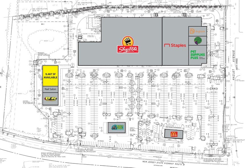 3106-3140 State Route 35, Hazlet, NJ à louer - Plan de site – Image 2 sur 9