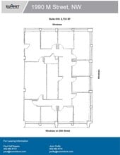 1990 M St NW, Washington, DC à louer Plan d’étage– Image 2 sur 2