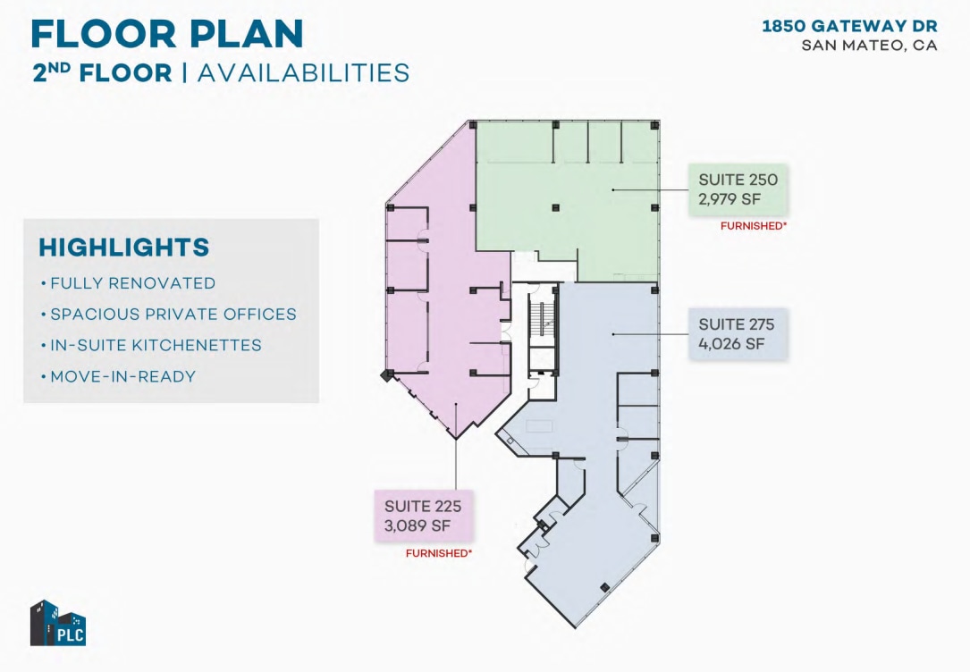 1850 Gateway Dr, San Mateo, CA à louer Plan d’étage– Image 1 sur 1