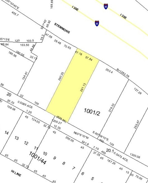 1635 N Stemmons Fwy, Dallas, TX à louer - Plan cadastral – Image 3 sur 4