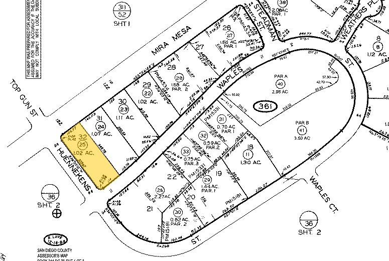 10179 Huennekens St, San Diego, CA à louer - Plan cadastral – Image 2 sur 4