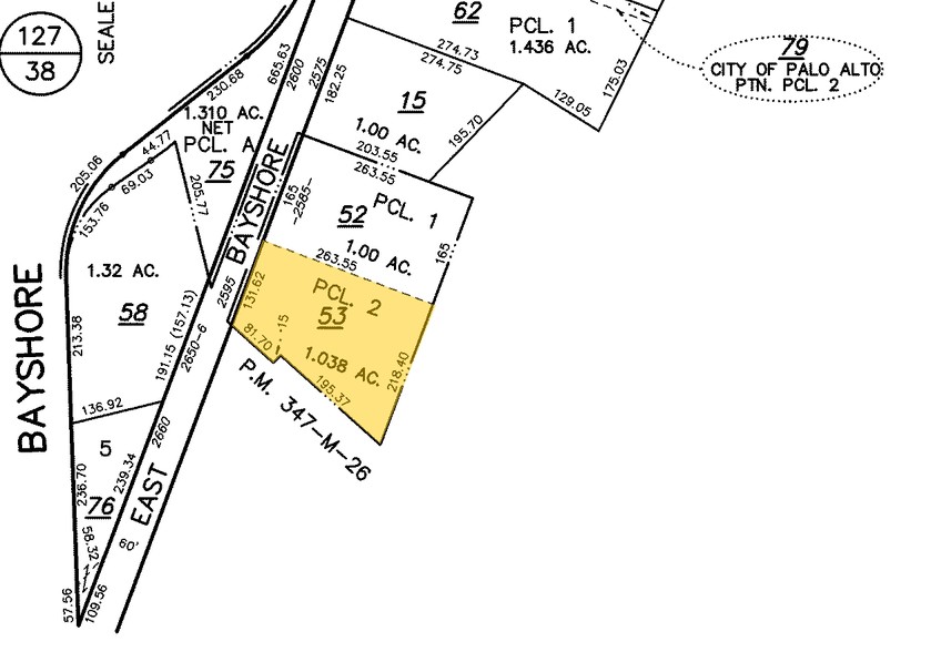 2595 E Bayshore Rd, Palo Alto, CA à louer - Plan cadastral – Image 2 sur 12