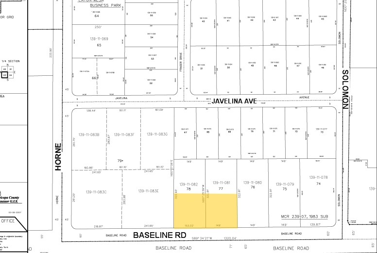 916 E Baseline Rd, Mesa, AZ à louer - Plan cadastral – Image 2 sur 5