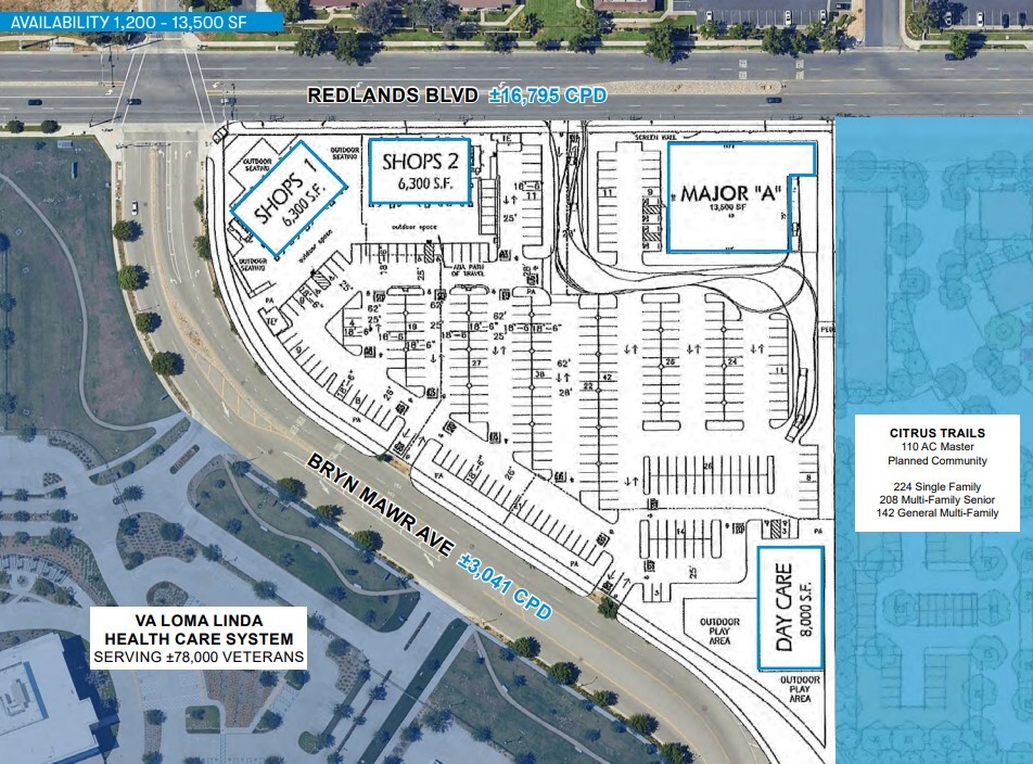 Redlands Blvd, Loma Linda, CA à louer Plan de site– Image 1 sur 1