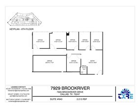 7929 Brookriver Dr, Dallas, TX à louer Plan d’étage– Image 1 sur 1