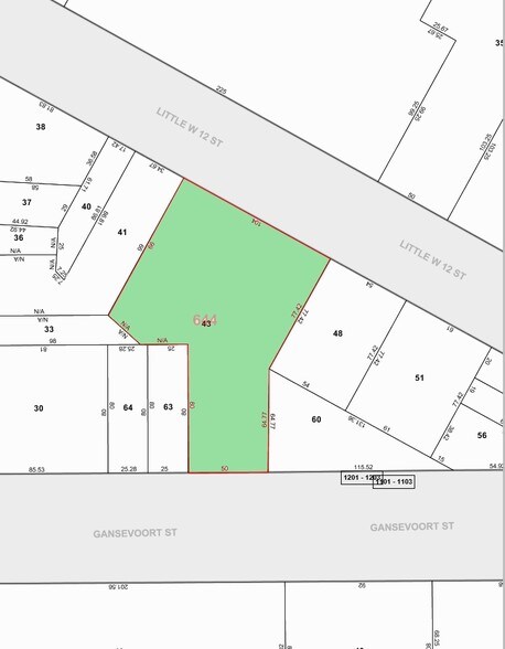 22-30 Little W 12th St, New York, NY à louer - Plan cadastral – Image 3 sur 8