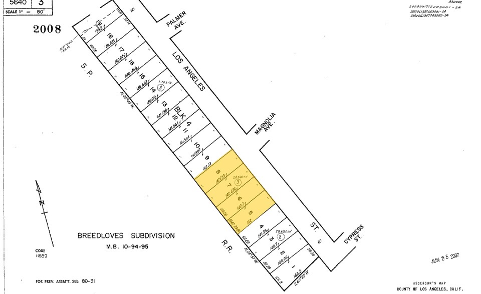 1275 Los Angeles St, Glendale, CA à vendre - Plan cadastral – Image 3 sur 3