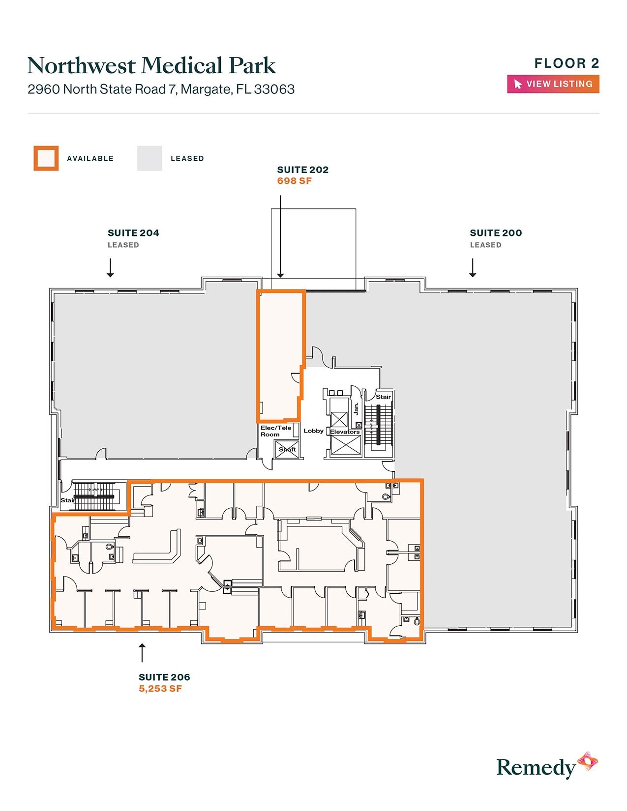 2960 N State Road 7, Margate, FL à louer Plan d’étage– Image 1 sur 1