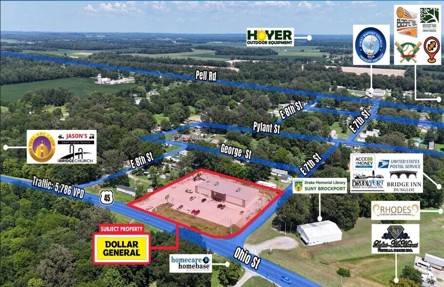 704 Ohio St, Brookport, IL à vendre - Aérien – Image 3 sur 6