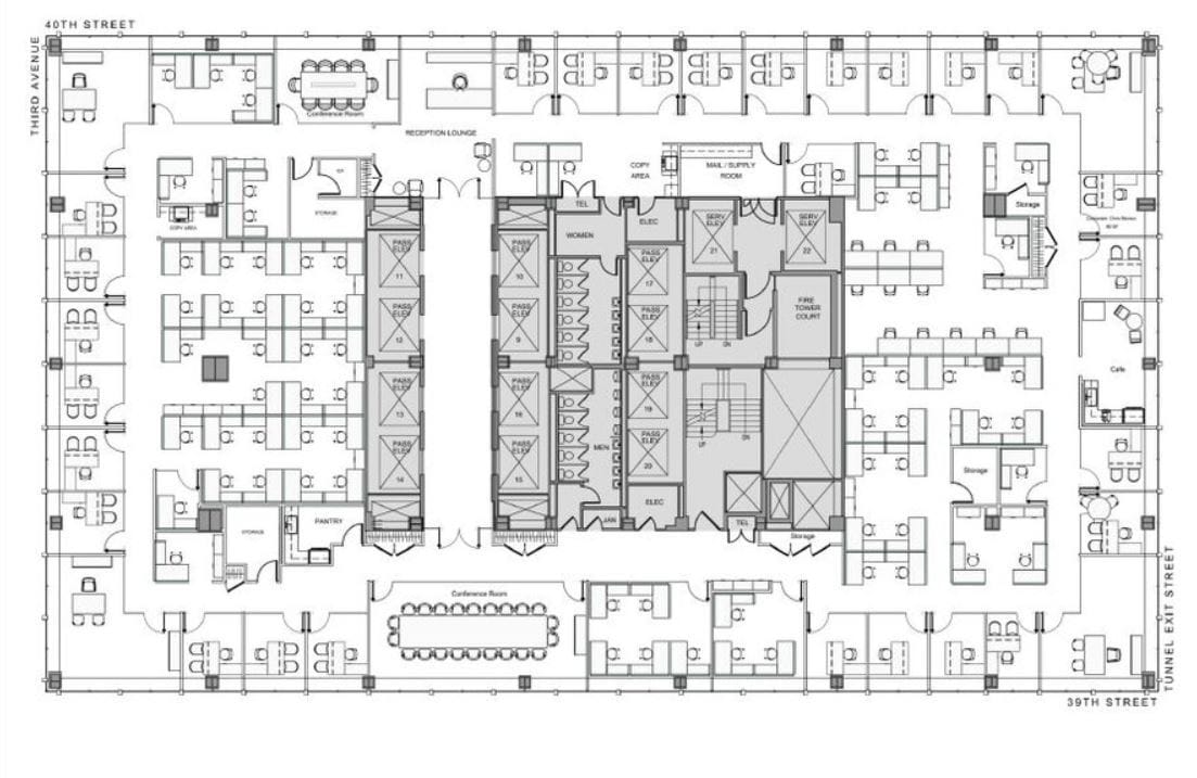 605 Third Ave, New York, NY à louer Plan d’étage– Image 1 sur 1