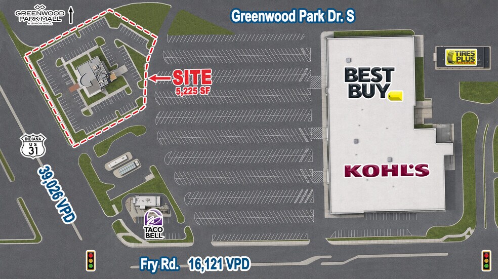 867 Us Highway 31 N, Greenwood, IN à louer - Plan de site – Image 2 sur 4
