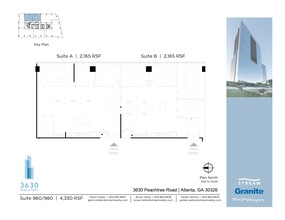 3630 Peachtree Rd NE, Atlanta, GA à louer Plan de site– Image 1 sur 2