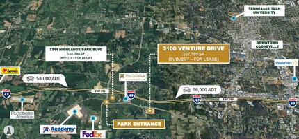 3100 Venture Dr, Cookeville, TN - VUE AÉRIENNE  vue de carte - Image1