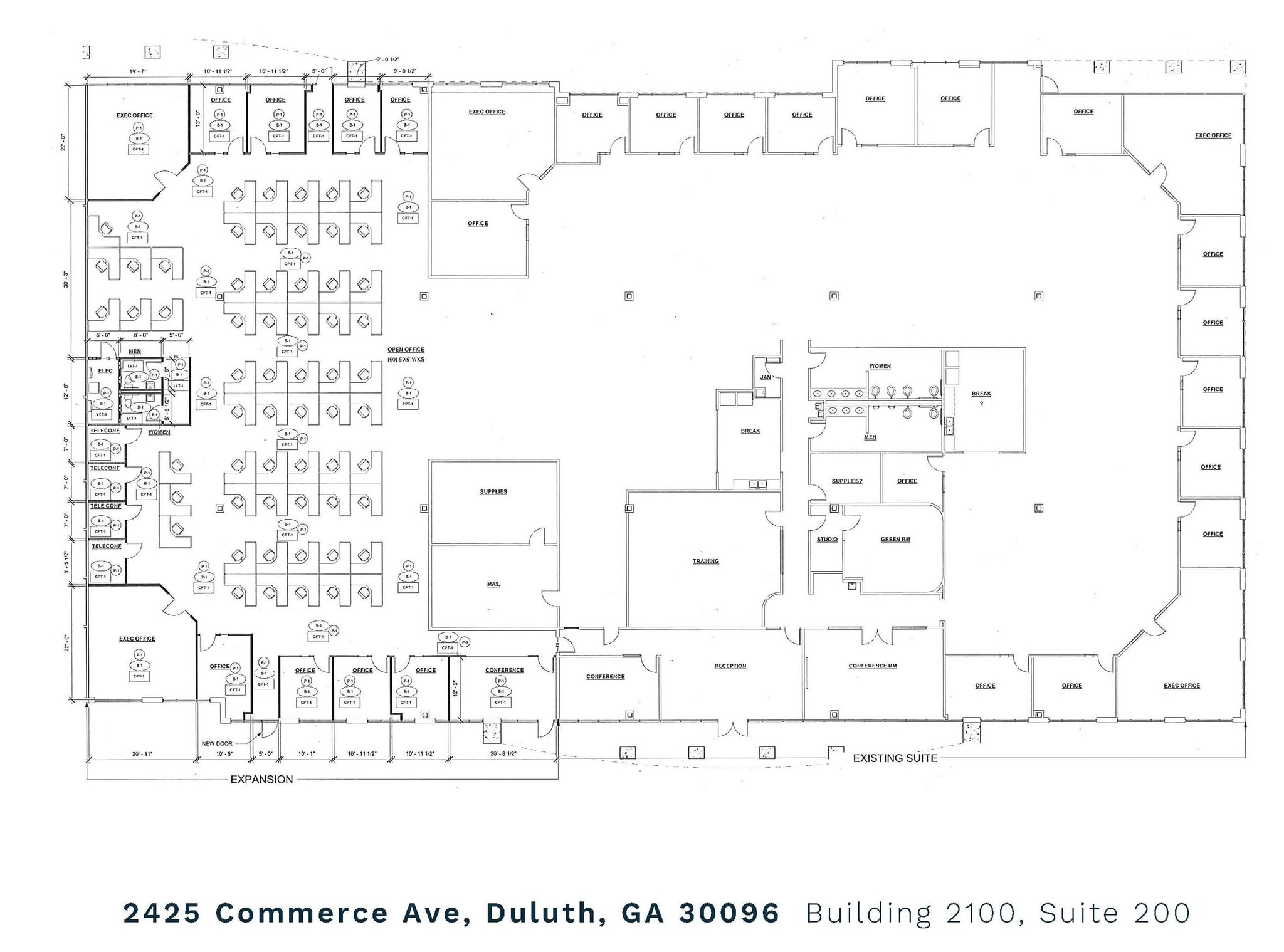 2435 Commerce Ave, Duluth, GA à louer Plan d’étage– Image 1 sur 2