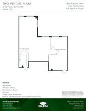 2 Venture, Irvine, CA à louer Plan d’étage– Image 1 sur 1
