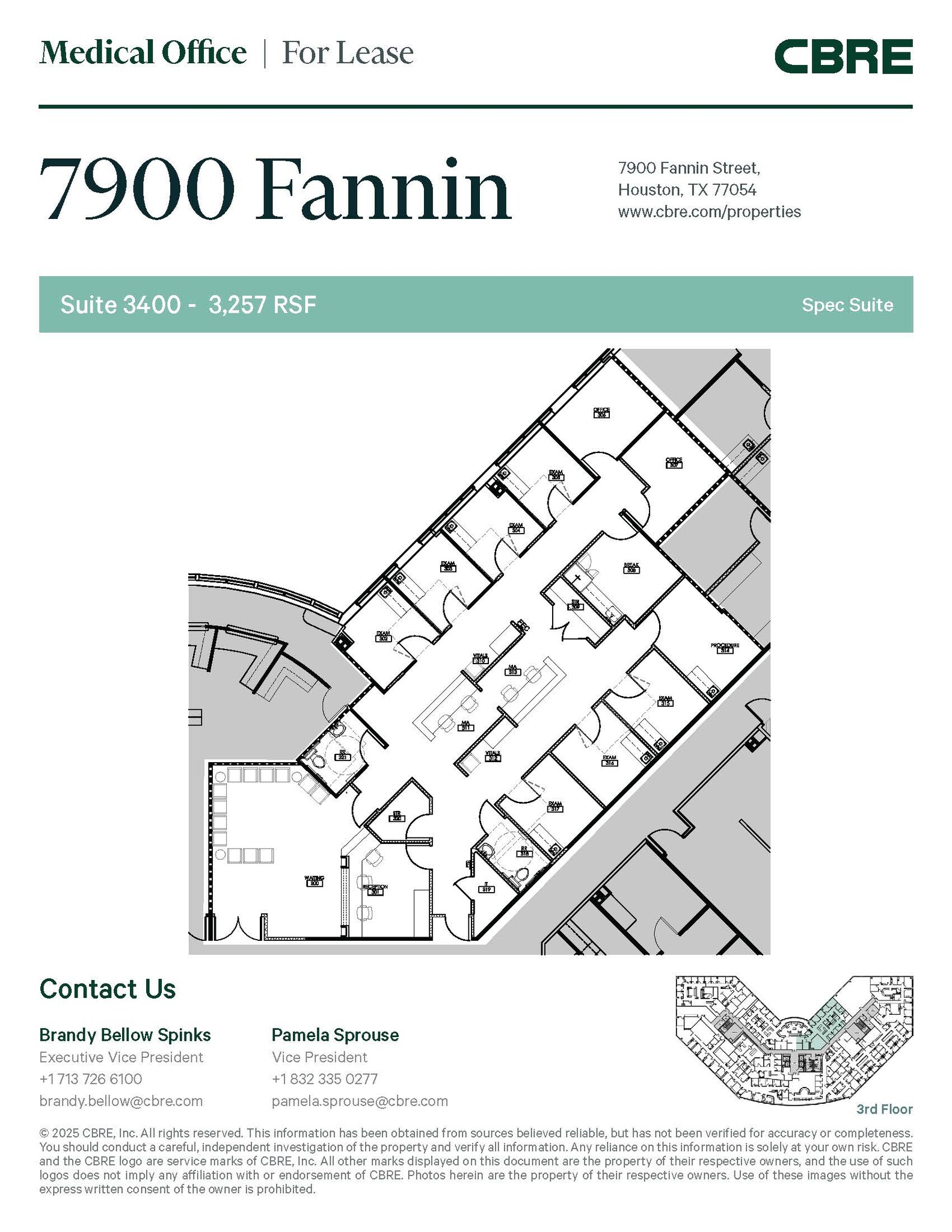 7900 Fannin St, Houston, TX à louer Plan d’étage– Image 1 sur 2