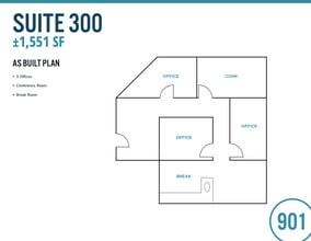 901 Campisi Way, Campbell, CA à louer Plan d’étage– Image 1 sur 1
