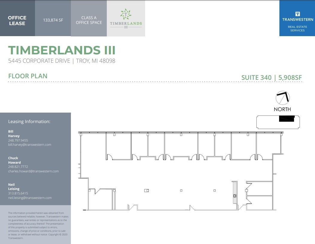 5445 Corporate Dr, Troy, MI à vendre Plan d’étage– Image 1 sur 1