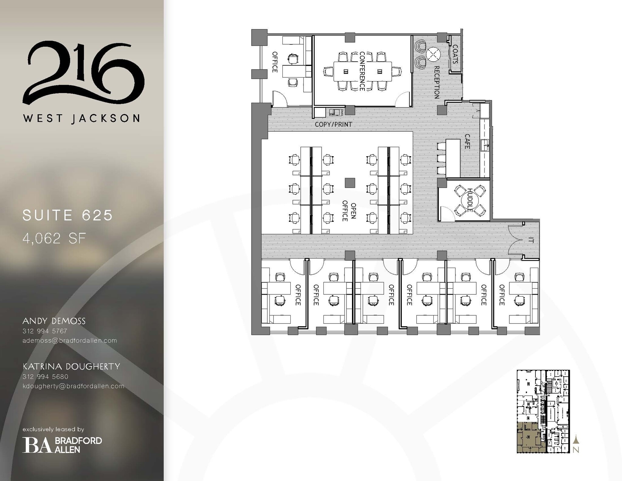 216 W Jackson Blvd, Chicago, IL à louer Plan d’étage– Image 1 sur 2