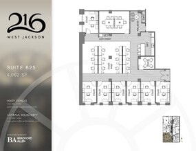 216 W Jackson Blvd, Chicago, IL à louer Plan d’étage– Image 1 sur 2
