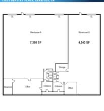 13825 Bentley Pl, Cerritos, CA à louer Plan d’étage– Image 1 sur 1