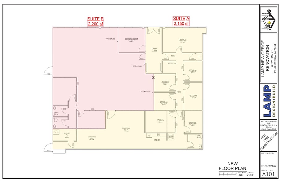 207 W Pine St, Ponchatoula, LA à louer - Plan d’étage – Image 3 sur 10