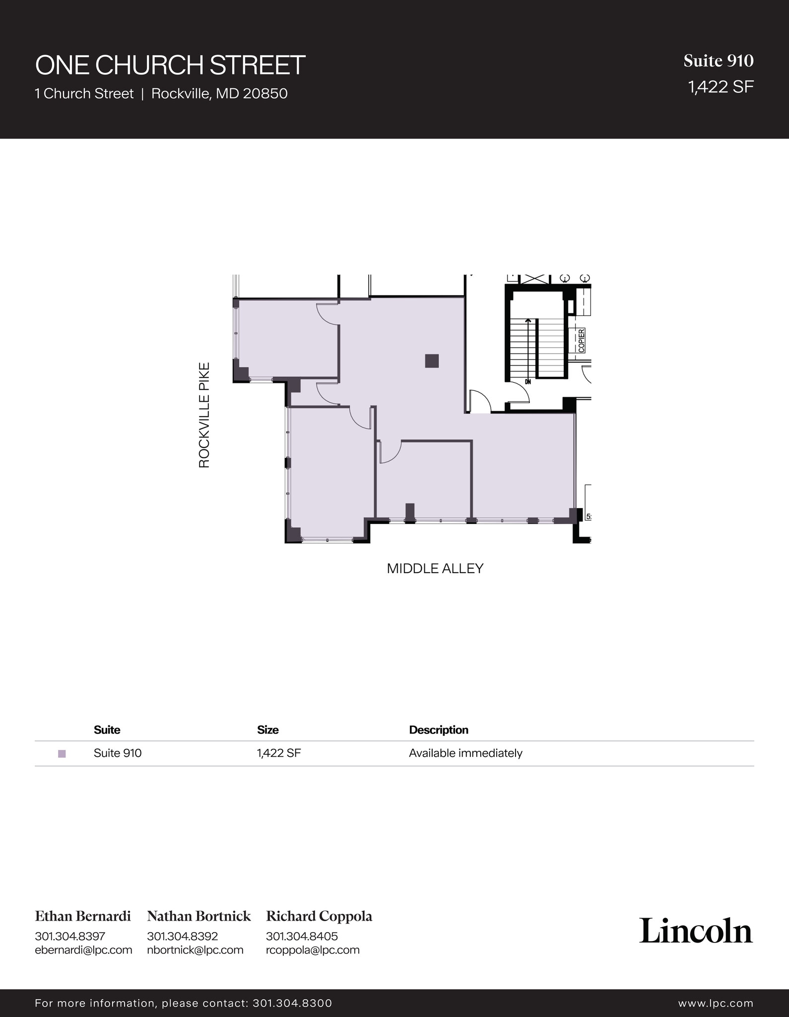 1 Church St, Rockville, MD à louer Plan d’étage– Image 1 sur 1