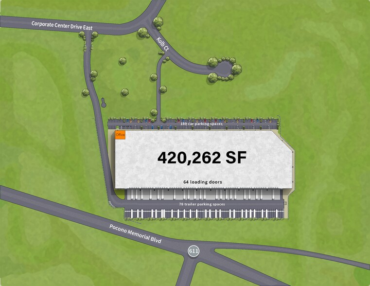 1180 E Corporate Center Dr, Tobyhanna, PA à louer - Plan de site – Image 2 sur 2