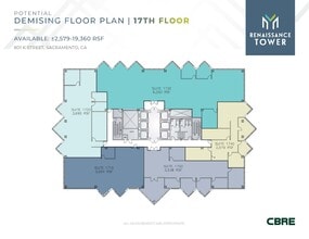 801 K St, Sacramento, CA à louer Plan d’étage– Image 2 sur 2