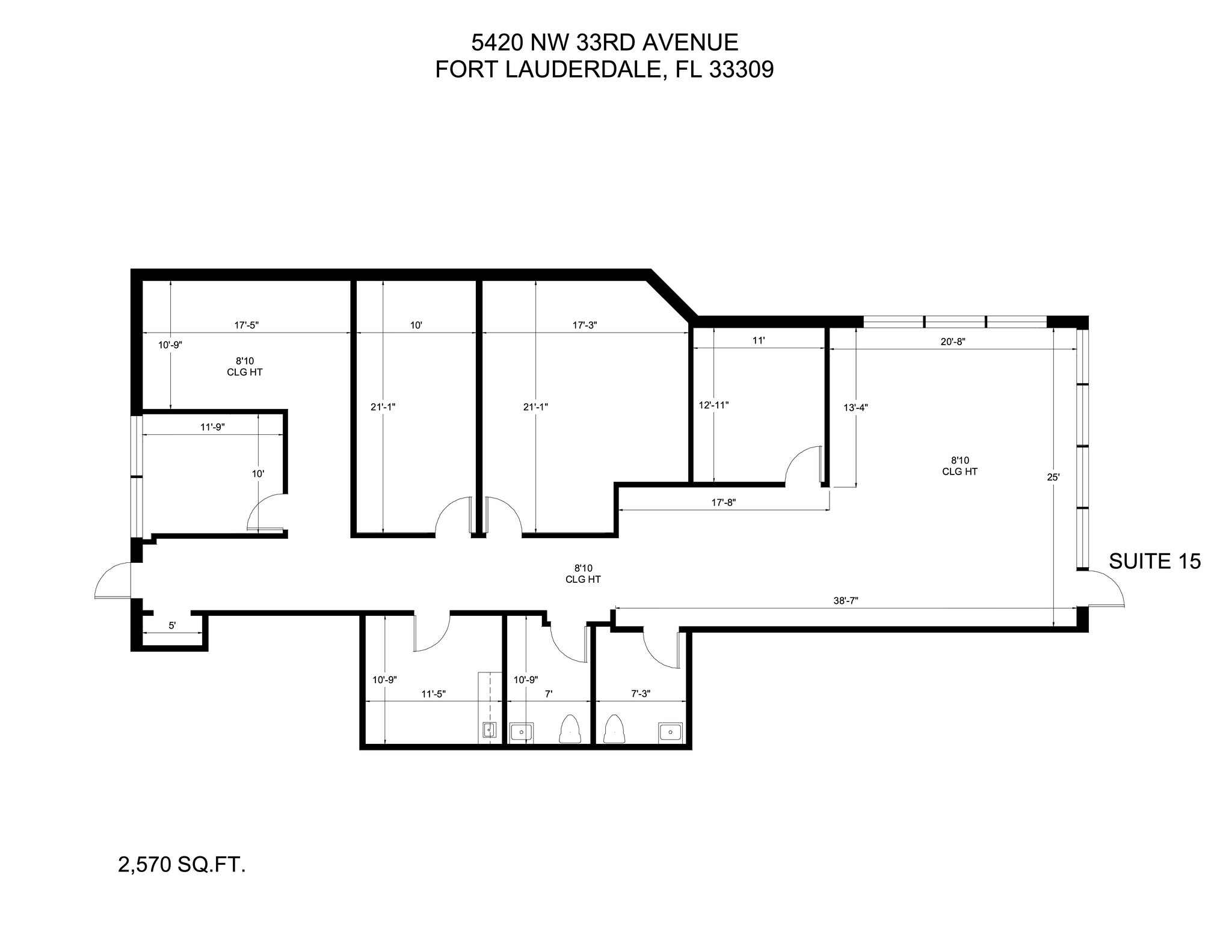 5410-5430 NW 33rd Ave, Fort Lauderdale, FL à louer Plan de site– Image 1 sur 2